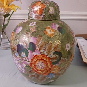 Vintage Hand Painted Ginger Jar